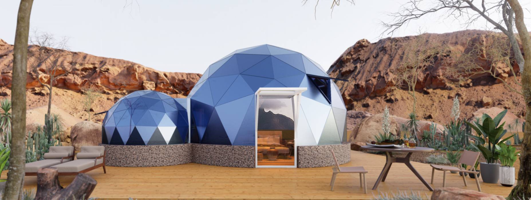 矿区球形智能光伏玻璃星空房